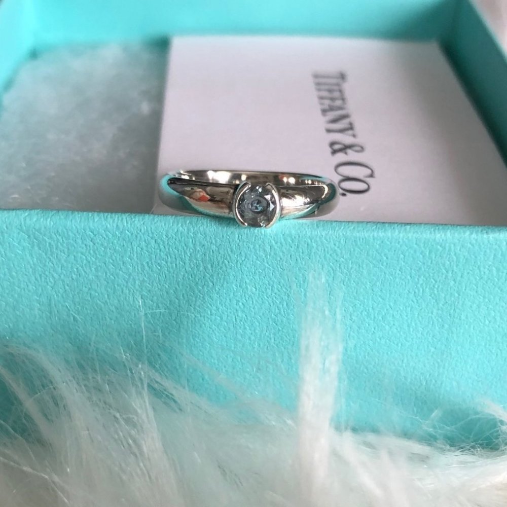 Tiffany & Co. Sterling Silver Aquamarine Ring